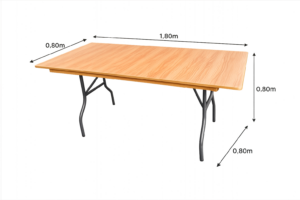 Mesa Retangular 1,80 x 0,80 para Locação
