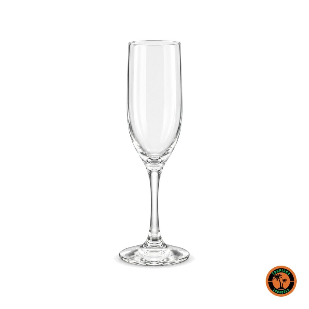 Taça de vidro Champagne Premiére, tipo flauta, de 193 ml, com corpo longo e estreito