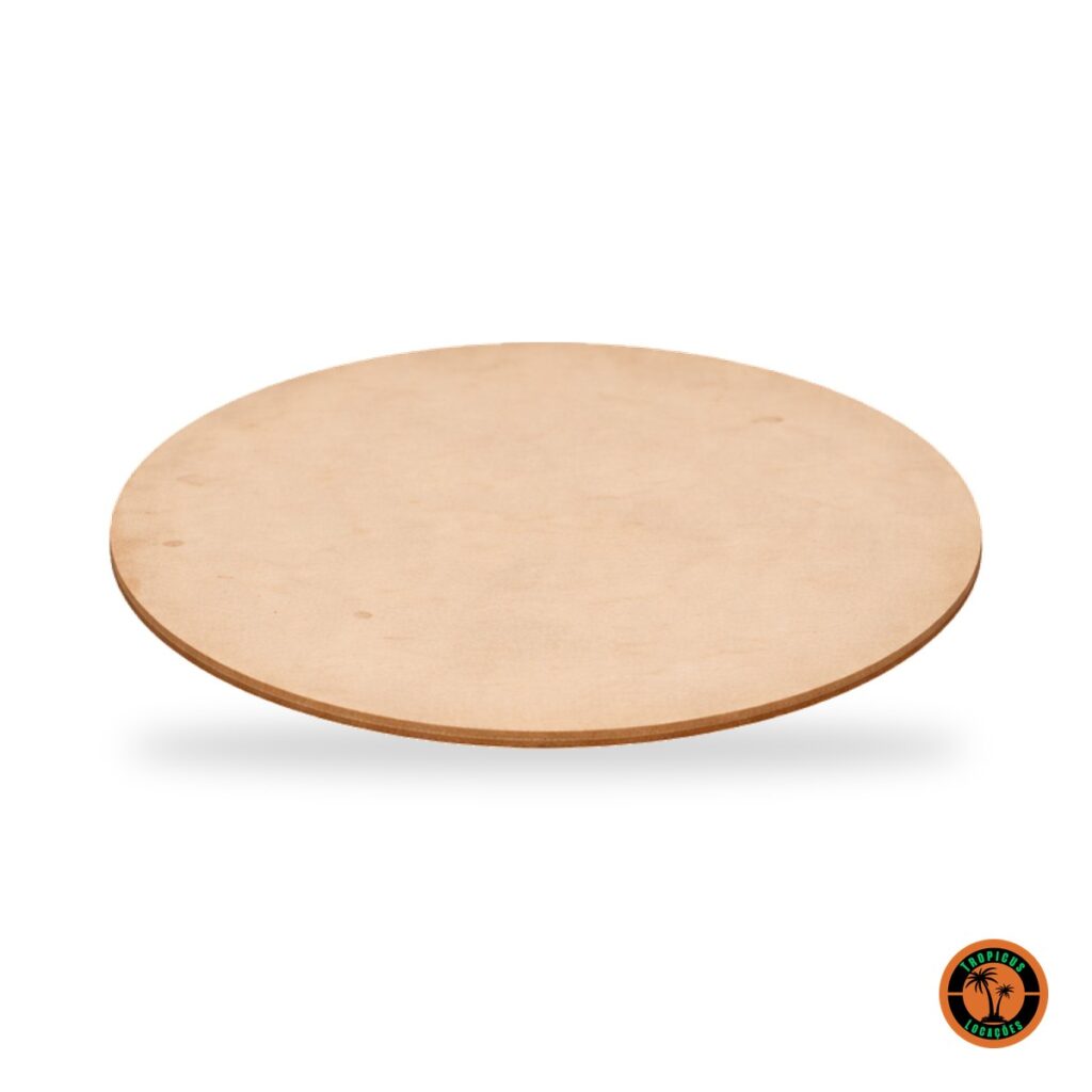 Tampão redondo de MDF de 1,60 m de diâmetro, para 10 lugares