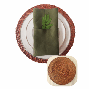 Sousplat Rattan Verniz