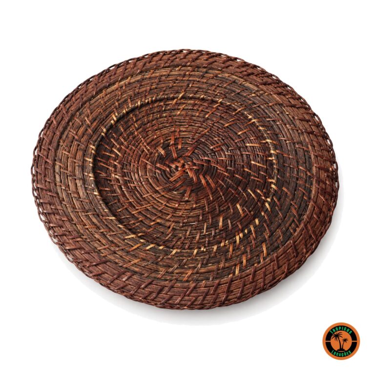 Sousplat Rattan Escuro Fechado