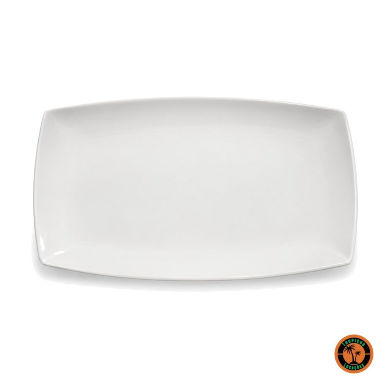 Travessa de Louça Branca Retangular G (49,5 x 33,5 cm)