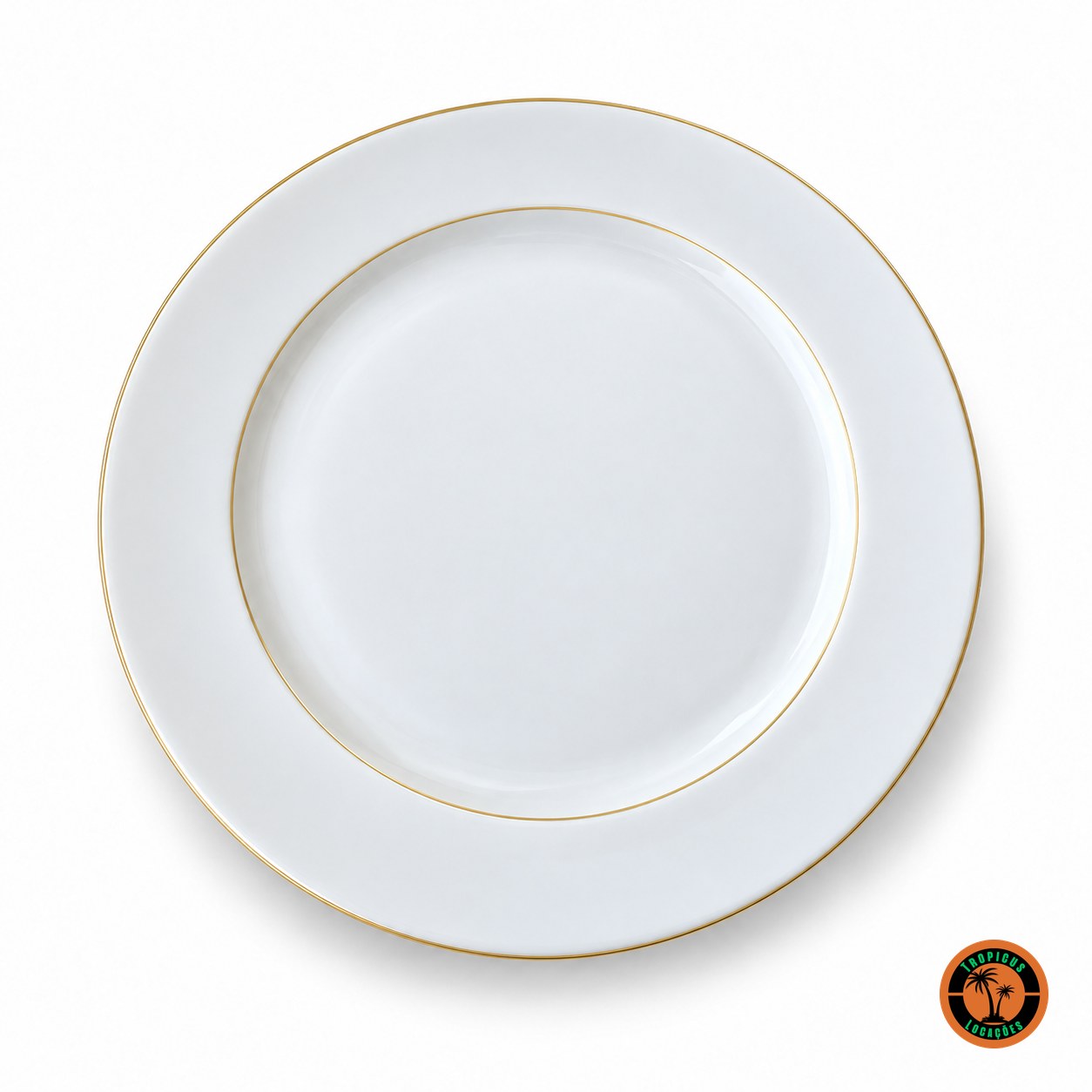 Prato de Sobremesa Filete Dourado