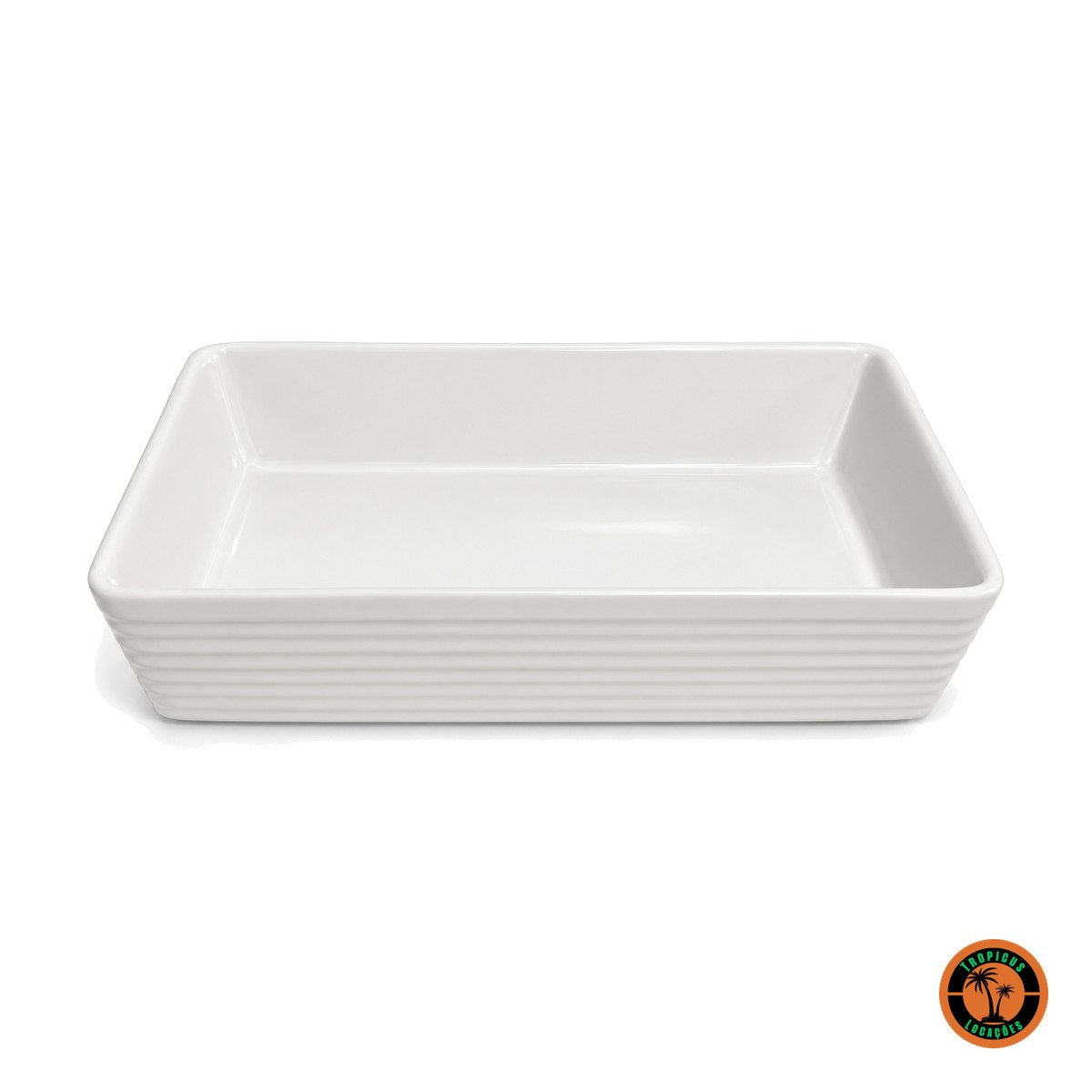 Refratário de Louça Branca Retangular 33 cm