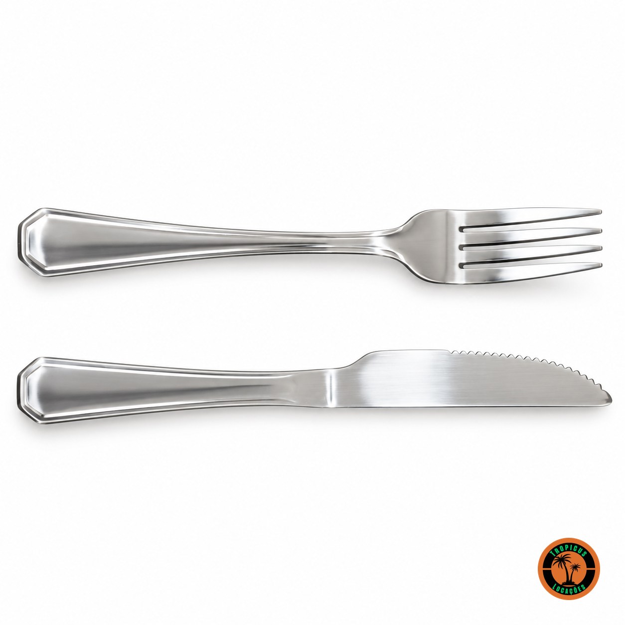 Talher de Churrasco Inox Oitavado