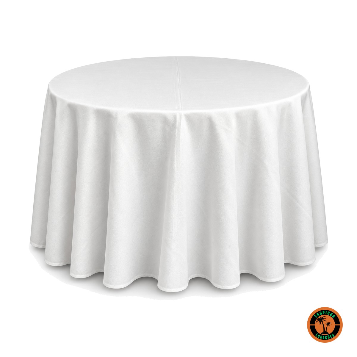 Toalha de Mesa Redonda Lisa – Branca (2,80m)
